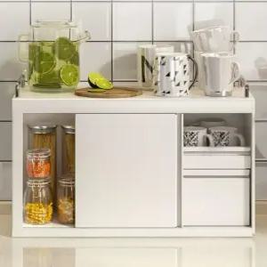 철제 싱크대위수납장 커피머신선반 수납장 아이보리 선반