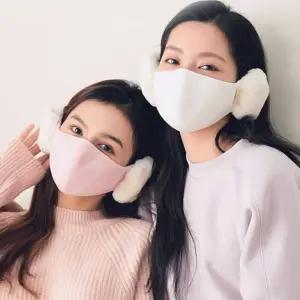 남녀공용 털귀마개 마스크 1P 겨울 보온 방한 귀덮개 dmW5+4DDu