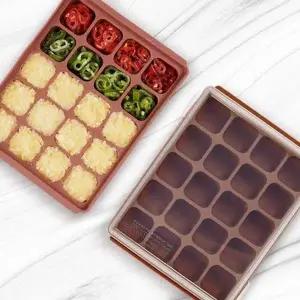 [알티피아]실리콘 트레이 소분 이유식 보관 뚜껑 큐브 용기 아기이유식용기