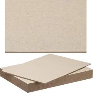 PATIKIL 7x5x0.1 칩보드 시트 10Pcs 100PT 두꺼운 북보드 바인더 책 제본 커버용 견고한 용품 회색