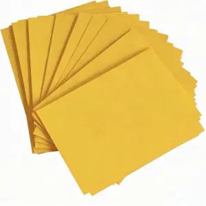 대형 건축용 미술 용품 17.3 x23.4 DIY 프로젝트 100매 그리기용 노란색 공예용 종이