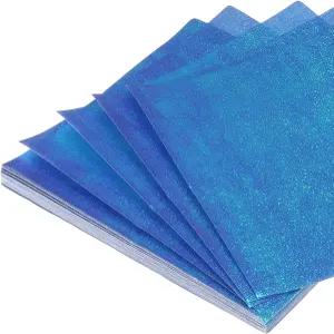 메카닉시 50매 글리터 종이접기 종이 4x4인치 반짝이는 사각형 접이식 10x10cm DIY 아트 공예 장식 다크