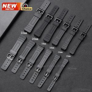 카시오 시계 밴드 용 고무 스트랩 18mm 방수 시계줄 실리콘