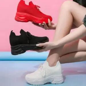 7cm 키높이 스판 삭스 스니커즈 속굽 운동화 3컬러