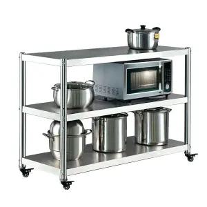 스테인리스 주방 선반 다용도 수납 바퀴형 다층