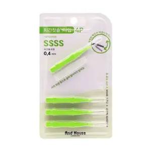 우일 덴탈치간칫솔I형 4P SSSS 0.4mm-8618