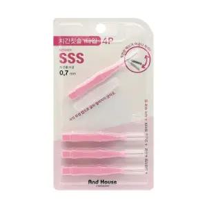 우일 덴탈치간칫솔I형 4P SSS 0.7mm-8625