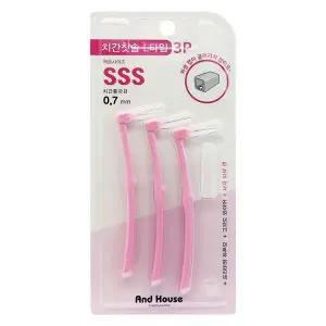 우일 덴탈치간칫솔L형 3P SSS 0.7mm-8656