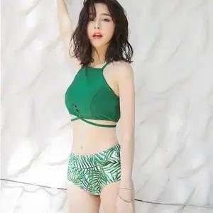 여자 야자수 커플수영복 (당알발송/44~66반) 비치웨어3pcs