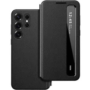 삼성 S25 울트라 5G 뷰 커버, 스마트 뷰 터치 컨트롤, 삼성 갤럭시 S25 울트라용 클리어 뷰 케이스, 플립