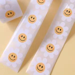 제이유닉 데이지 스마일 롤 스티커 스꾸 구디백 답례품 선물 답례 포장 스티커