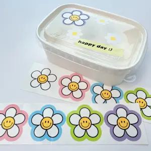 제이유닉 오색 데이지 스티커 답례품 구디백 선물 포장 스마일 스티커