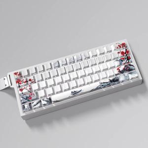 1세트 매화 꽃 고대 스타일 키 캡 PBT 염료 Subbed 체리 프로필 측면 인쇄 ND63Ace60/68made 용 백라이트