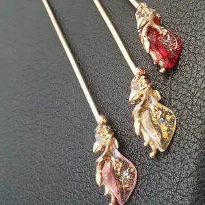 수공예 헤어 장신구 전통 업 고급 크리스탈 비녀 여성