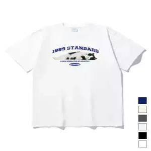 [매장정품} 1989standard ARCH CHARMING CAT 쿨 코튼 오버핏 반팔(SISSTD-0040)