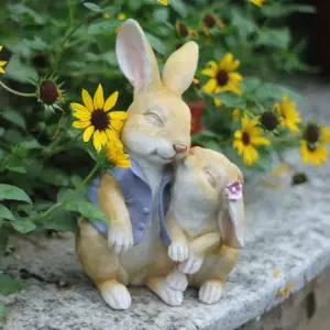 테라스 마당 야외옥상 정원꾸미기 조경 토끼 조각상 장식