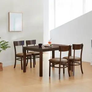 앨빈 민트 4인 원목 식탁세트(의자4개)