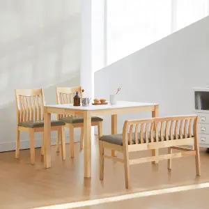 앨빈 제시 1200 4인 세라믹 식탁세트 (의자2+벤치1)