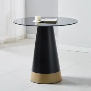 비올라 800 원형 블랙 테이블(단품)