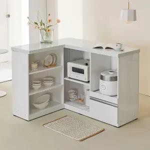 홈즈 디엘 코너형 인조대리석 아일랜드 식탁 HNF113