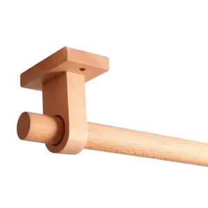 원목 커튼봉 고정 행거 감성 커튼 우드봉 나무 커텐 펜션 침실 비조립 한옥 우드 단일봉