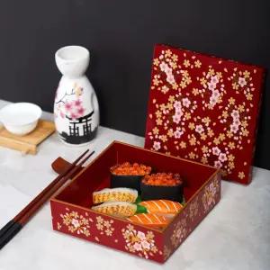 찬합 용기 3단 가정식 우드 나무 일식 도시락 소풍 벚꽃