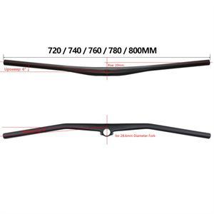 호환 KOCEVLO 카본 파이버 AM 더트 바이크 일체형 핸들바  컴퓨터 스탠드 MTB 산악 자전거 XC 800mm 핸들