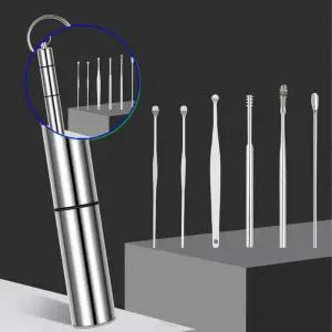 쌍문상회 귀이개세트 귀후비개 귀내시경 귀청소 귀쑤시개 귀핀셋 포터블 휴대용