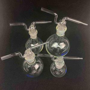 붕규산 유리 가스 세척 병 100ml 원추형 접지 입 플랫 플러시 플라스크 실험실,