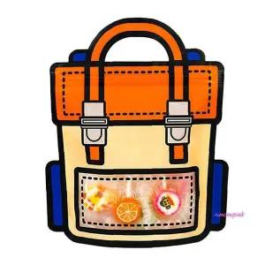 유치원 책가방 답례품 지퍼백 주황 20개 구디백 소형bcd568