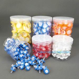 100 개/상자 실험실 13/25mm 일회용 주사기 필터, 0.22um 또는 0.45um PES/MCE/나일론/PTFE/PES 멤브레인