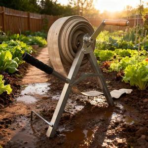 휴대용 소방용 물 파이프 보관 장치 올 메탈 호스 릴 도구 접이식 수동 감기 농지 관개