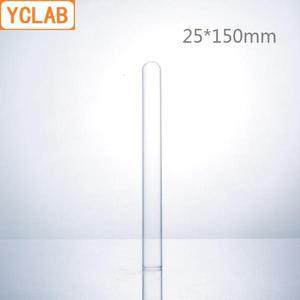 YCLAB 평평한 입 붕규산염 3.3 유리 시험관, 고온 저항 실험실 화학 장비, 25x150mm