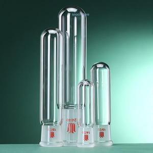 보로실리케이트 유리관 색도관 플라스크 시험관, 연마된 접합부, 두꺼운 벽, 10mL 25mL 50mL 1개