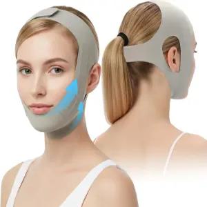 덱스포니 V 라인 팅 마스크 수면을 위한 조절 턱 스트랩 페이스 트 처진 셰이퍼 방지 통기성 및 견고한