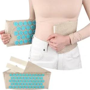 허리 지압 마사지 벨트 꽃 모양 침술 매트 스트랩 쿠션 지지 베개 주변 조절 가능한 랩과 압박 포인트