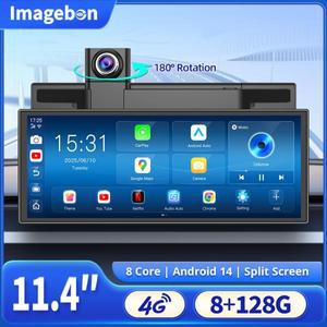 이미지본 M70 블랙박스 4G 네트워크 8코어 8+128G 안드로이드 14 CarPlay & 오토 듀얼 녹화 원격 모니터링