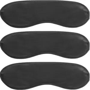 쥬샤말 3pcs 편안한 소프트 슬립 마스크 그늘막 남녀용 경량 수면 안대 여행용 블랙아웃 파티 게임 용품