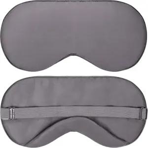 100 대나무 비스코스 수면 마스크 - 다크 그레이 면보다 우수 남녀용 빛 차단 여행용 눈가리개 편안하고