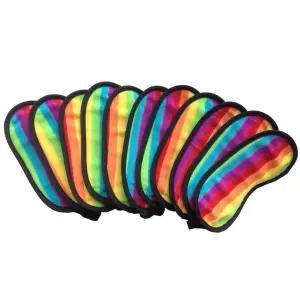 6팩 레인보우 컬러 마스크 섀이드 파티 코스튬 블라인드 슬립 마스크(레인보우-6pcs)