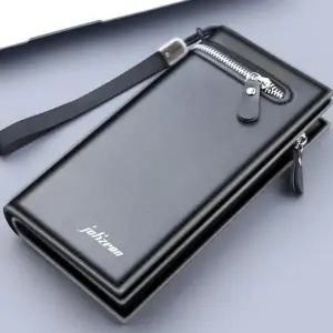 [셀러에이드]지퍼 카드 지갑 롱지갑 롱 남자 남성 가죽 지퍼장지갑 핸드폰장지갑