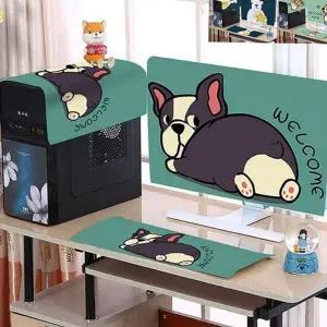 [셀러에이드]방진 본체 27인치 모니터 먼지 덮개 컴퓨터 24인치 강아지