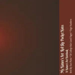 마이 네이처의 아트 레드 스카이 포켓 노트 빨간 하늘 태양 사진 커버 안감 페이지 및 번호 포함