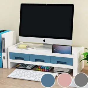 받침대 서랍형 일반형 모니터 선반 컴퓨터 2단 책상수납정리