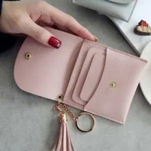 수납 데일리 카드 휴대용 키링 여성 가죽 지갑 휴대용카드지갑