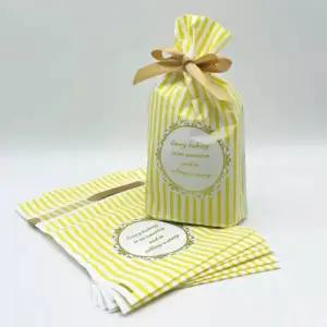 옐로우 ST 50매 리본 봉투 답례품 구디백 간식 어린이집 어린이 유치원 친구 생일 파티 잔치 초