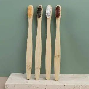 대나무 칫솔 생분해 여행용 일회용 휴대용 세트