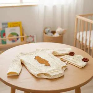 베이비패션 아기선물 유아 신생아 도트 바디수트 보넷 세트 아기 베이비 아기옷