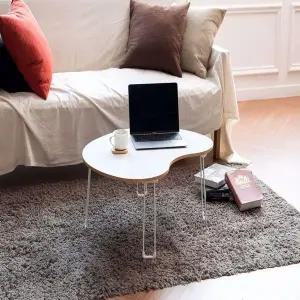 [하프클럽/셀러허브]리빙테이블 접이식테이블 피넛 우드화이트