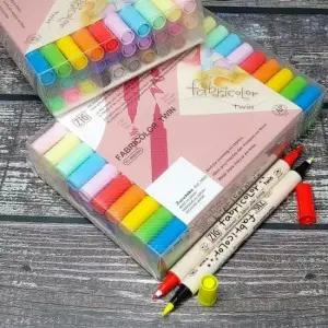 문구반점 쿠레타케 지그 옷그림 트윈닙 형광 패브릭마카 30색